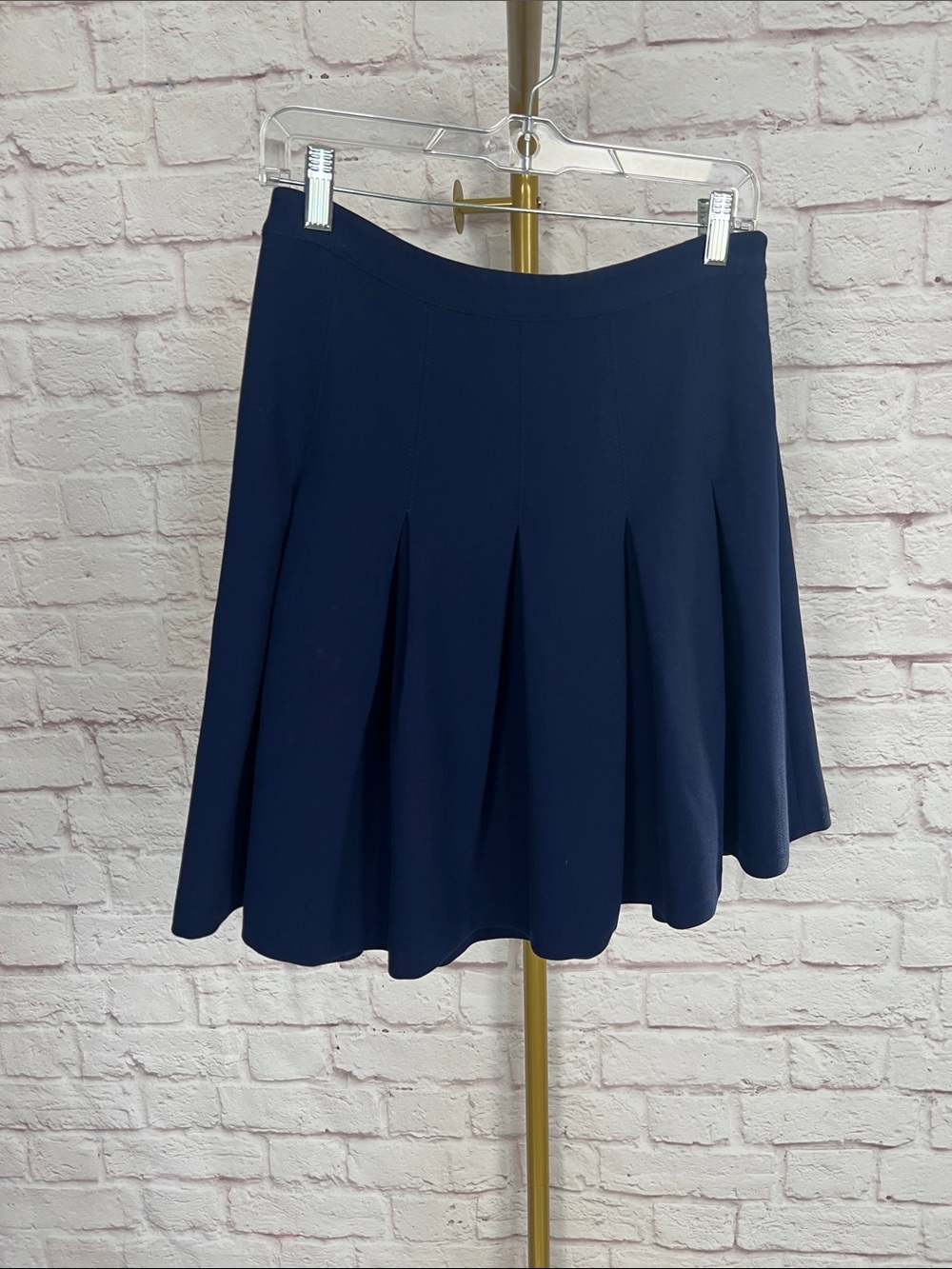 Diane Von Furstenberg Navy Circle Skirt